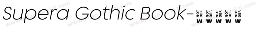 Supera Gothic Book字体转换